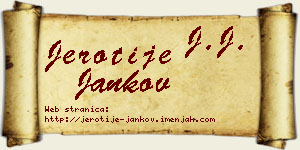 Jerotije Jankov vizit kartica